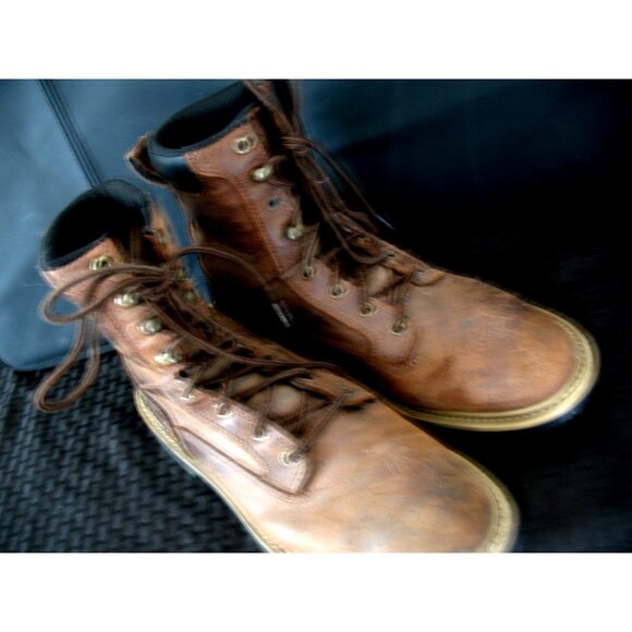 Noble Outfitters Men’s Rivet Round Toe Leather Upper, Work Boot Sizes 9W - Picture 6 of 9